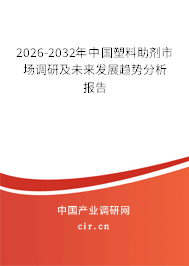 2026-2032年中國塑料助劑市場(chǎng)調(diào)研及未來發(fā)展趨勢(shì)分析報(bào)告