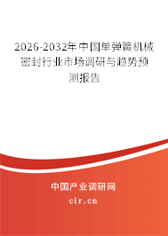 2025-2031年中國單彈簧機械密封行業(yè)市場調(diào)研與趨勢預(yù)測報告