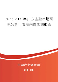 2025-2031年廣東金融市場研究分析與發(fā)展前景預測報告