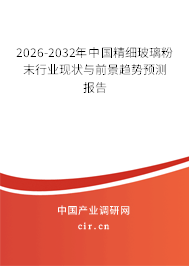 2025-2031年中國精細(xì)玻璃粉末行業(yè)現(xiàn)狀與前景趨勢(shì)預(yù)測(cè)報(bào)告