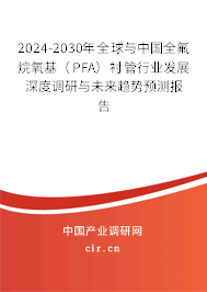 2024-2030年全球與中國全氟烷氧基（PFA）襯管行業(yè)發(fā)展深度調(diào)研與未來趨勢預(yù)測報(bào)告
