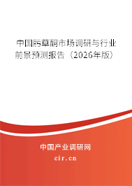 中國肟草酮市場調(diào)研與行業(yè)前景預(yù)測報告(2026年版) 中國肟草酮市場調(diào)研與行業(yè)前景預(yù)測報告(2026年版)