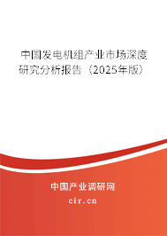 中國發(fā)電機(jī)組產(chǎn)業(yè)市場深度研究分析報告（2025年版）