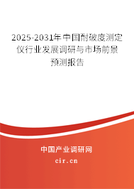 2025-2031年中國耐破度測定儀行業(yè)發(fā)展調(diào)研與市場前景預(yù)測報告