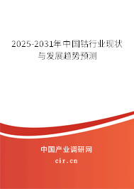 2025-2031年中國鈷行業(yè)現(xiàn)狀與發(fā)展趨勢預測