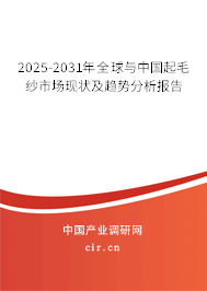 2025-2031年全球與中國起毛紗市場現(xiàn)狀及趨勢分析報告