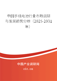 中國手機(jī)電池行業(yè)市場調(diào)研與發(fā)展趨勢分析(2025-2031年) 中國手機(jī)電池行業(yè)市場調(diào)研與發(fā)展趨勢分析(2025-2031年)