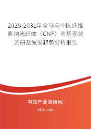 2025-2031年全球與中國(guó)纖維素納米纖維（CNF）市場(chǎng)現(xiàn)狀調(diào)研及發(fā)展趨勢(shì)分析報(bào)告