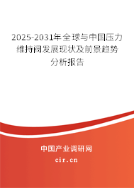 2025-2031年全球與中國壓力維持閥發(fā)展現(xiàn)狀及前景趨勢分析報(bào)告