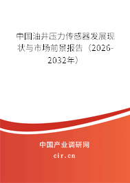 中國油井壓力傳感器發(fā)展現(xiàn)狀與市場前景報告(2025-2031年) 中國油井壓力傳感器發(fā)展現(xiàn)狀與市場前景報告(2025-2031年)