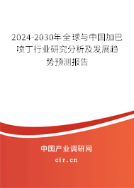2024-2030年全球與中國加巴噴丁行業(yè)研究分析及發(fā)展趨勢預(yù)測報(bào)告 2024-2030年全球與中國加巴噴丁行業(yè)研究分析及發(fā)展趨勢預(yù)測報(bào)告
