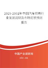 2025-2031年中國汽車照明行業(yè)發(fā)展調研及市場前景預測報告 2025-2031年中國汽車照明行業(yè)發(fā)展調研及市場前景預測報告