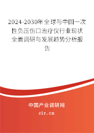 2024-2030年全球與中國一次性負壓傷口治療儀行業(yè)現(xiàn)狀全面調(diào)研與發(fā)展趨勢分析報告