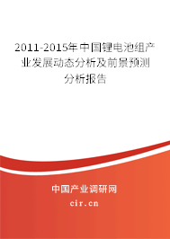 2011-2015年中國(guó)鋰電池組產(chǎn)業(yè)發(fā)展動(dòng)態(tài)分析及前景預(yù)測(cè)分析報(bào)告 2011-2015年中國(guó)鋰電池組產(chǎn)業(yè)發(fā)展動(dòng)態(tài)分析及前景預(yù)測(cè)分析報(bào)告