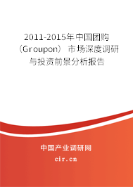 2011-2015年中國團購（Groupon）市場深度調(diào)研與投資前景分析報告