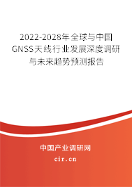 2022-2028年全球與中國GNSS天線行業(yè)發(fā)展深度調研與未來趨勢預測報告 2022-2028年全球與中國GNSS天線行業(yè)發(fā)展深度調研與未來趨勢預測報告