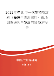 2022年中國下一代生物質(zhì)燃料(先進(jìn)生物質(zhì)燃料)市場調(diào)查研究與發(fā)展前景預(yù)測報告 2022年中國下一代生物質(zhì)燃料(先進(jìn)生物質(zhì)燃料)市場調(diào)查研究與發(fā)展前景預(yù)測報告