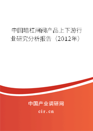 中國暗杠閘閥產(chǎn)品上下游行業(yè)研究分析報告（2012年）