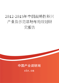 2012-2015年中國戰(zhàn)略性新興產(chǎn)業(yè)及示范基地布局規(guī)劃研究報告 2012-2015年中國戰(zhàn)略性新興產(chǎn)業(yè)及示范基地布局規(guī)劃研究報告