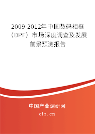 2009-2012年中國數(shù)碼相框（DPF）市場深度調(diào)查及發(fā)展前景預(yù)測報告