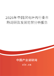 2026年中國風(fēng)電葉片行業(yè)市場調(diào)研及發(fā)展前景分析報(bào)告