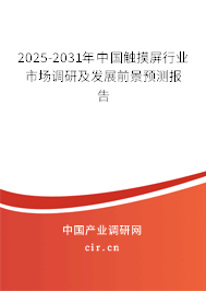 2025-2031年中國(guó)觸摸屏行業(yè)市場(chǎng)調(diào)研及發(fā)展前景預(yù)測(cè)報(bào)告