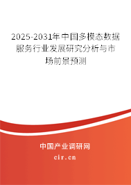 2025-2031年中國多模態(tài)數(shù)據(jù)服務(wù)行業(yè)發(fā)展研究分析與市場前景預(yù)測 2025-2031年中國多模態(tài)數(shù)據(jù)服務(wù)行業(yè)發(fā)展研究分析與市場前景預(yù)測