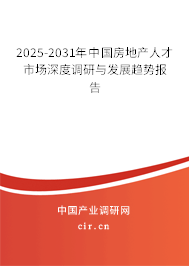 2025-2031年中國房地產(chǎn)人才市場深度調(diào)研與發(fā)展趨勢報告