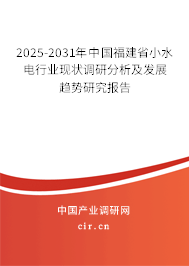 2025-2031年中國福建省小水電行業(yè)現(xiàn)狀調(diào)研分析及發(fā)展趨勢研究報(bào)告 2025-2031年中國福建省小水電行業(yè)現(xiàn)狀調(diào)研分析及發(fā)展趨勢研究報(bào)告