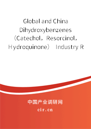 Global and China Dihydroxybenzenes（Catechol，Resorcinol，Hydroquinone） Industry Research Report 2013