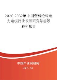 2025-2031年中國塑料絕緣電力電纜行業(yè)發(fā)展研究與前景趨勢報告 2025-2031年中國塑料絕緣電力電纜行業(yè)發(fā)展研究與前景趨勢報告