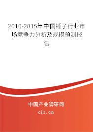 2010-2015年中國(guó)錘子行業(yè)市場(chǎng)競(jìng)爭(zhēng)力分析及規(guī)模預(yù)測(cè)報(bào)告