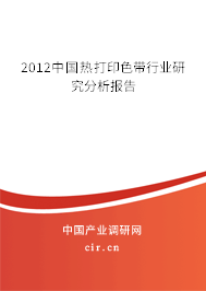 2012中國(guó)熱打印色帶行業(yè)研究分析報(bào)告 2012中國(guó)熱打印色帶行業(yè)研究分析報(bào)告