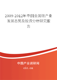 2009-2012年中國金屬硅產(chǎn)業(yè)發(fā)展態(tài)勢及投資分析研究報(bào)告