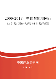 2009-2013年中國智能電網(wǎng)行業(yè)分析調(diào)研及投資分析報告