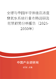 全球與中國半導(dǎo)體級高濃度臭氧水系統(tǒng)行業(yè)市場調(diào)研及前景趨勢分析報告（2025-2030年）