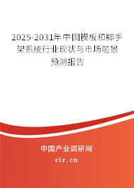 2025-2031年中國模板和腳手架系統(tǒng)行業(yè)現狀與市場前景預測報告 2025-2031年中國模板和腳手架系統(tǒng)行業(yè)現狀與市場前景預測報告