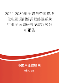 2024-2030年全球與中國模塊化電纜調(diào)制解調(diào)器終端系統(tǒng)行業(yè)全面調(diào)研與發(fā)展趨勢分析報告