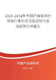 2025-2031年中國汽車玻璃升降器行業(yè)現(xiàn)狀深度調(diào)研與發(fā)展趨勢分析報告