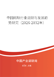 中國砌塊行業(yè)調(diào)研與發(fā)展趨勢研究(2025-2031年) 中國砌塊行業(yè)調(diào)研與發(fā)展趨勢研究(2025-2031年)