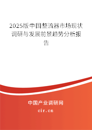 2025版中國整流器市場現(xiàn)狀調(diào)研與發(fā)展前景趨勢分析報告