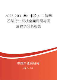 2025-2031年中國2,4-二氯苯乙酸行業(yè)現(xiàn)狀全面調(diào)研與發(fā)展趨勢分析報告