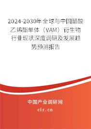 2024-2030年全球與中國醋酸乙烯酯單體(VAM)衍生物行業(yè)現(xiàn)狀深度調(diào)研及發(fā)展趨勢預(yù)測報告 2024-2030年全球與中國醋酸乙烯酯單體(VAM)衍生物行業(yè)現(xiàn)狀深度調(diào)研及發(fā)展趨勢預(yù)測報告