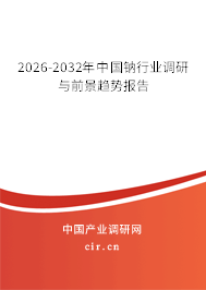2026-2032年中國鈉行業(yè)調(diào)研與前景趨勢報告 2026-2032年中國鈉行業(yè)調(diào)研與前景趨勢報告