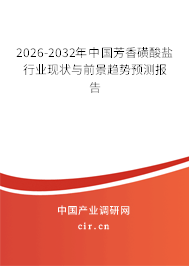 2026-2032年中國芳香磺酸鹽行業(yè)現(xiàn)狀與前景趨勢預(yù)測報(bào)告