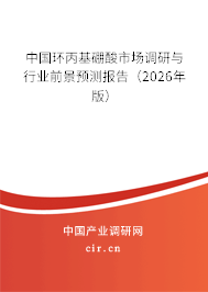 中國環(huán)丙基硼酸市場調(diào)研與行業(yè)前景預測報告（2024年版）