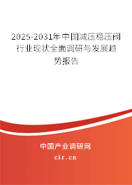 2025-2031年中國(guó)減壓穩(wěn)壓閥行業(yè)現(xiàn)狀全面調(diào)研與發(fā)展趨勢(shì)報(bào)告 2025-2031年中國(guó)減壓穩(wěn)壓閥行業(yè)現(xiàn)狀全面調(diào)研與發(fā)展趨勢(shì)報(bào)告