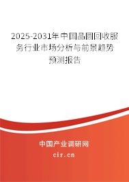 2025-2031年中國晶圓回收服務(wù)行業(yè)市場分析與前景趨勢預(yù)測報(bào)告 2025-2031年中國晶圓回收服務(wù)行業(yè)市場分析與前景趨勢預(yù)測報(bào)告