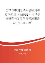 全球與中國無線入侵檢測和預(yù)防系統(tǒng)（WIPDS）市場調(diào)查研究與發(fā)展前景預(yù)測報告（2024-2030年）