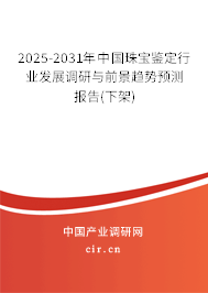2025-2031年中國珠寶鑒定行業(yè)發(fā)展調研與前景趨勢預測報告(下架)